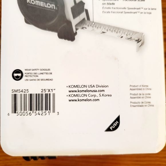 New Komelon 25' Gripper Set Of 3 Tape Measure. - Picture 11 of 12